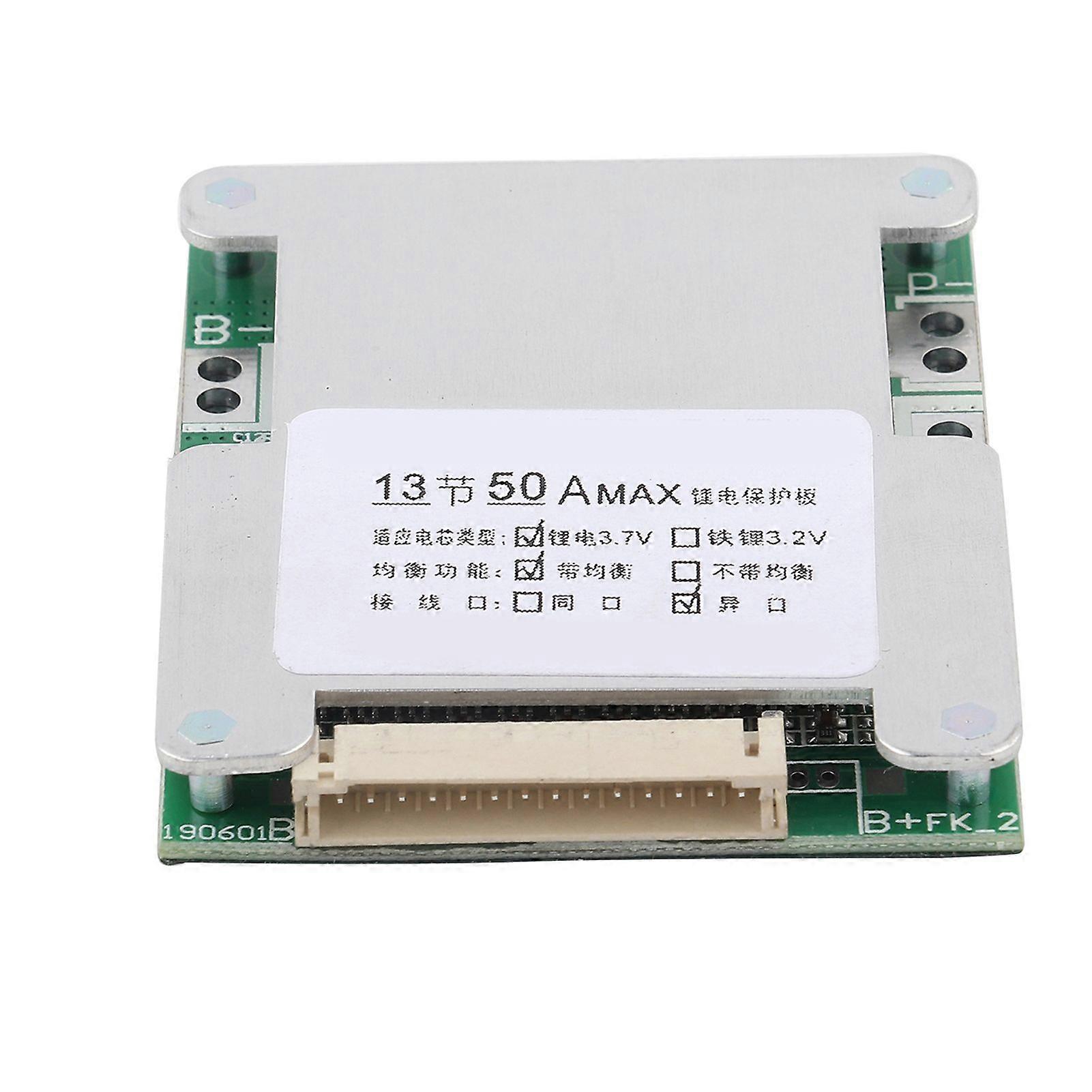 High quality  13 series 50A lithium battery protection board with balanced
