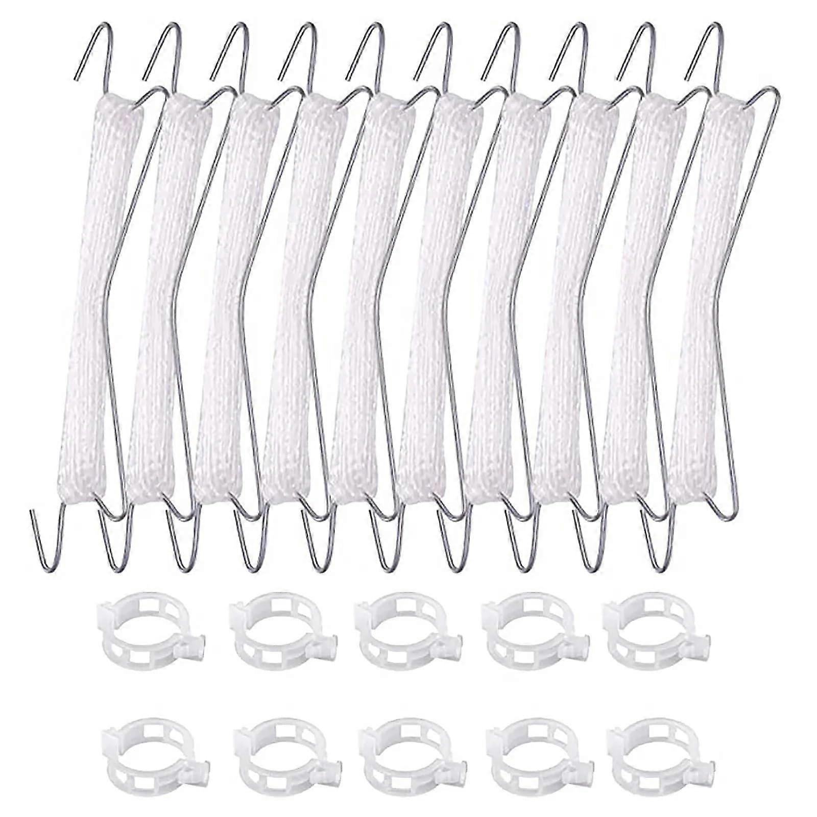 Tomato support hook set with 33ft rope and vine clips