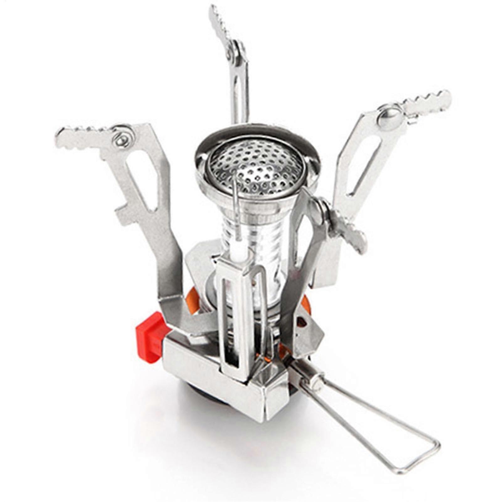 Backpack Stove with Portable Foldable Design, Piezo Ignition, Windproof Camping Stove for Outdoor Cooking