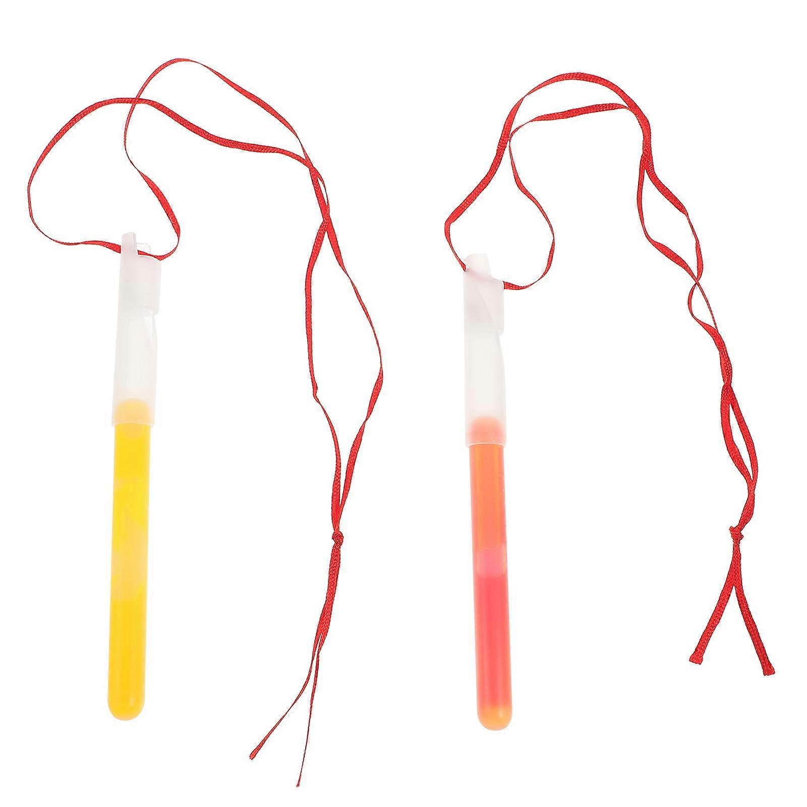 Neon Sticks Glow Decorations Party Set Whistles Kids Parties 2Pcs