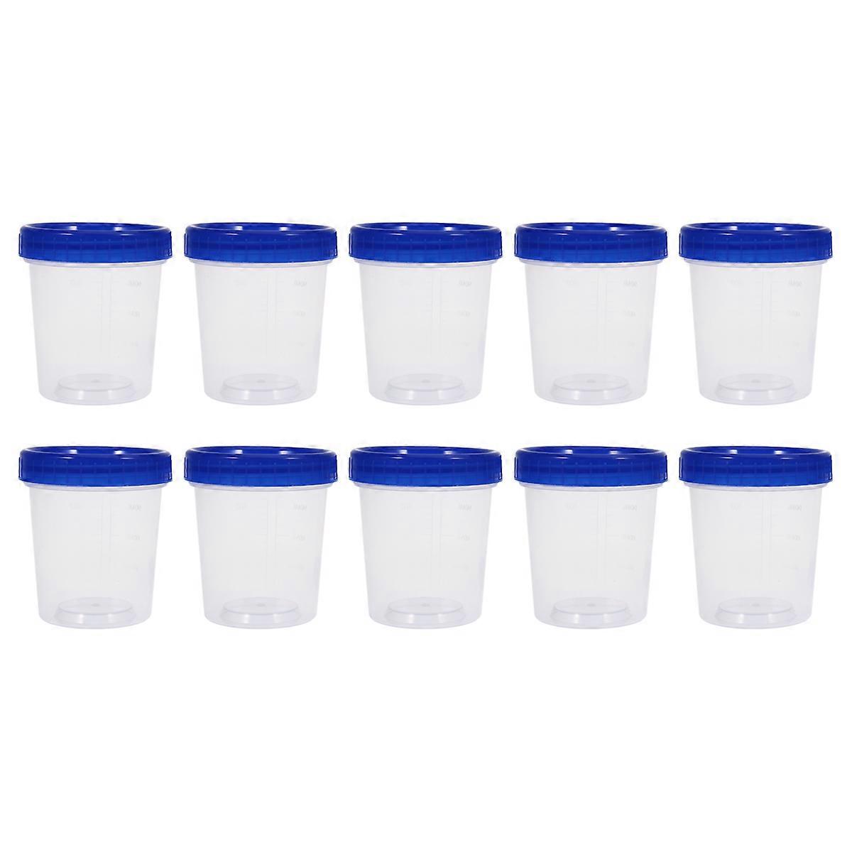 Measuring Cup Plastic Transparent Kitchen Use 120ml Sample Containment Storage 10Pcs