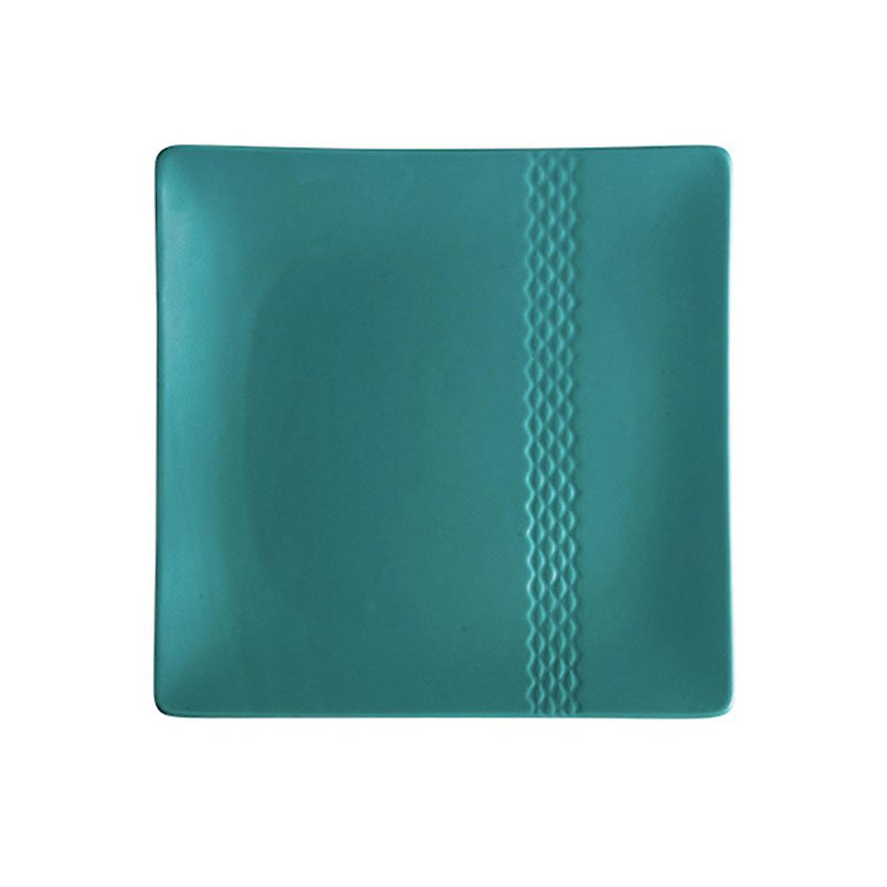 Ceramics Sushi Plate Elegant Design For Home Users Dark Green 21.5x21.5x3.2cm Dishwasher Safe 1Set