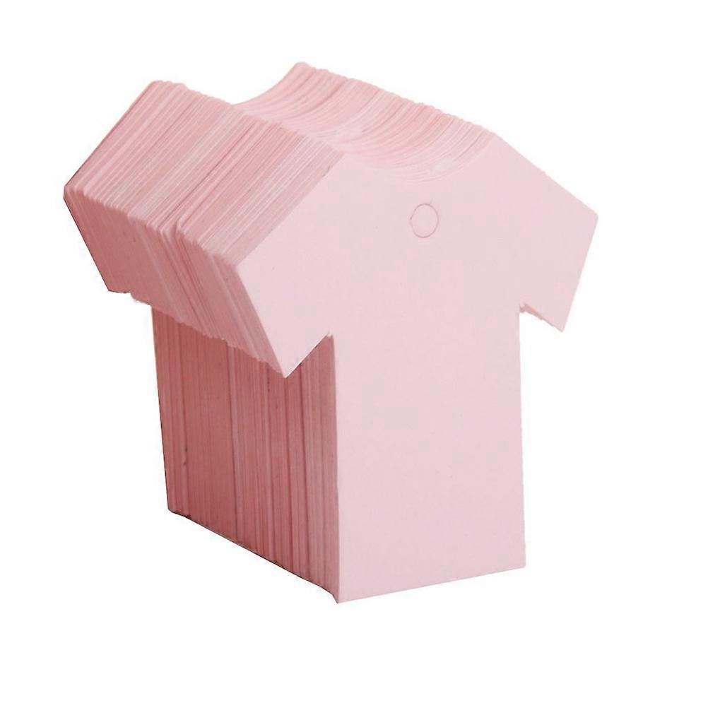 Baby Shower Tags Party Favour present Tags Paper Cloth Shape Pink Labels 100Pcs