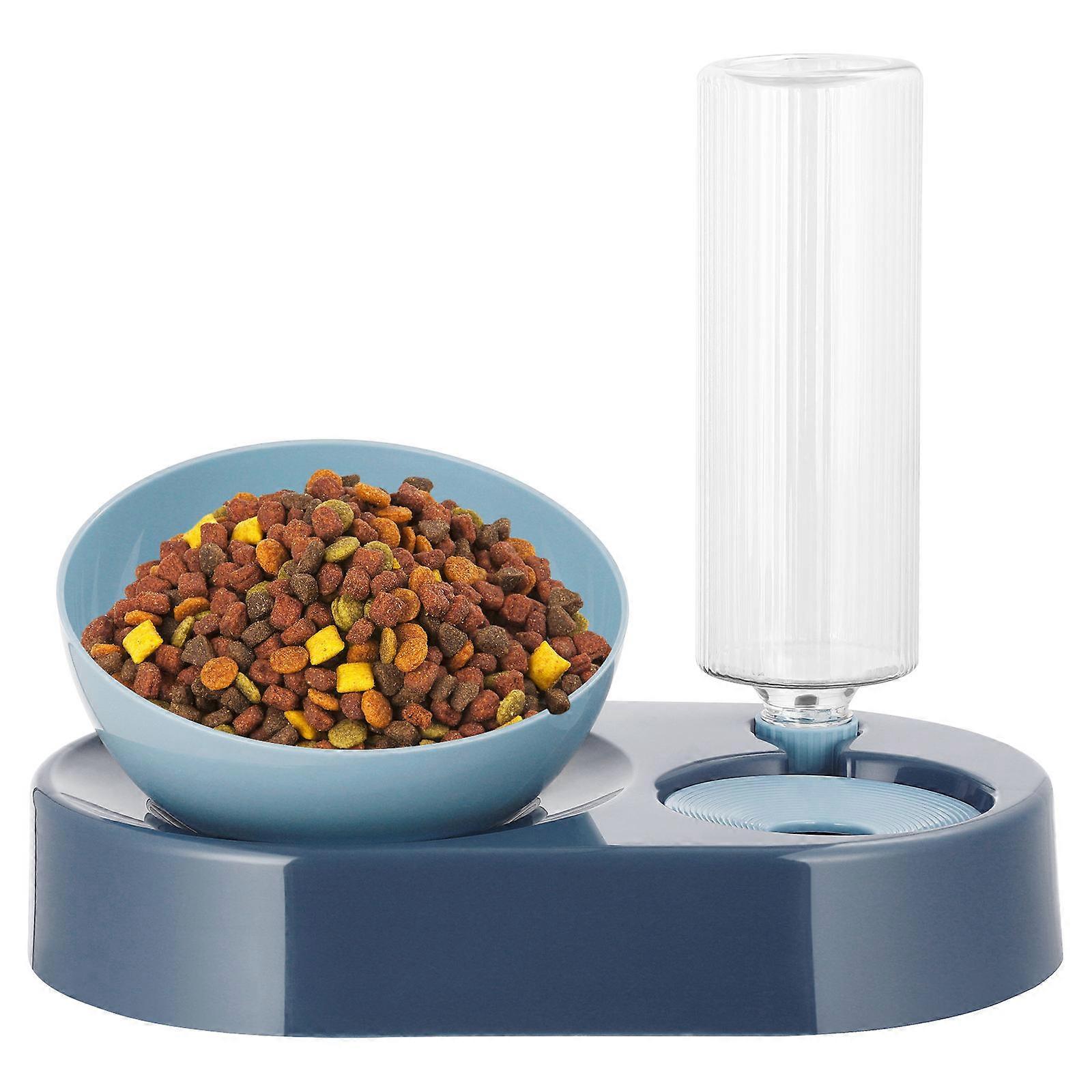 POPETPOP Pet Water and Food Bowl Set Automatic Water Dispenser Food Feeder for Cats and Small Dogs
