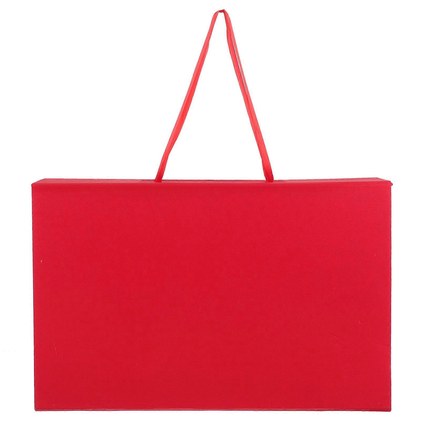 Wedding Box For Reception Rectangular Sturdy Presents present Boxes Red 27X19X8CM Packaging 1Pcs