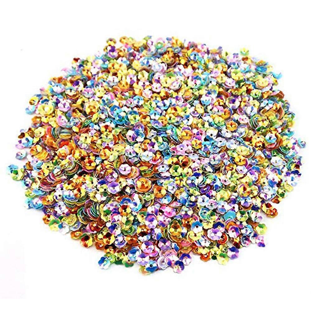 Sequins Accessories 6mm Plum Flower For Wedding And Craft Projects Assorted Colors PVC Material Sewing 1Set