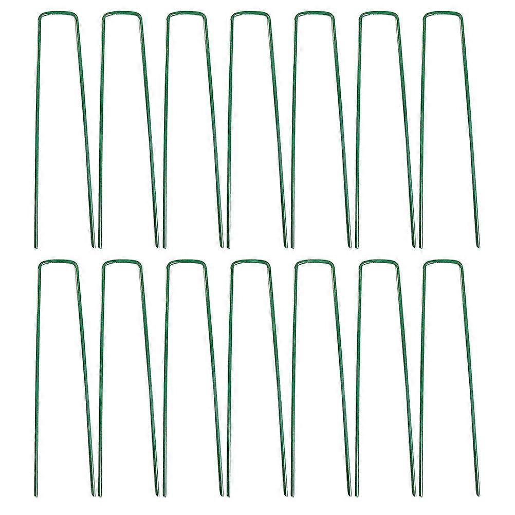 U Shaped Stakes Metal Stakes For Ground Agricultural Use Zinc Coated Steel Wire Windproof Plant Fixing 50Pcs