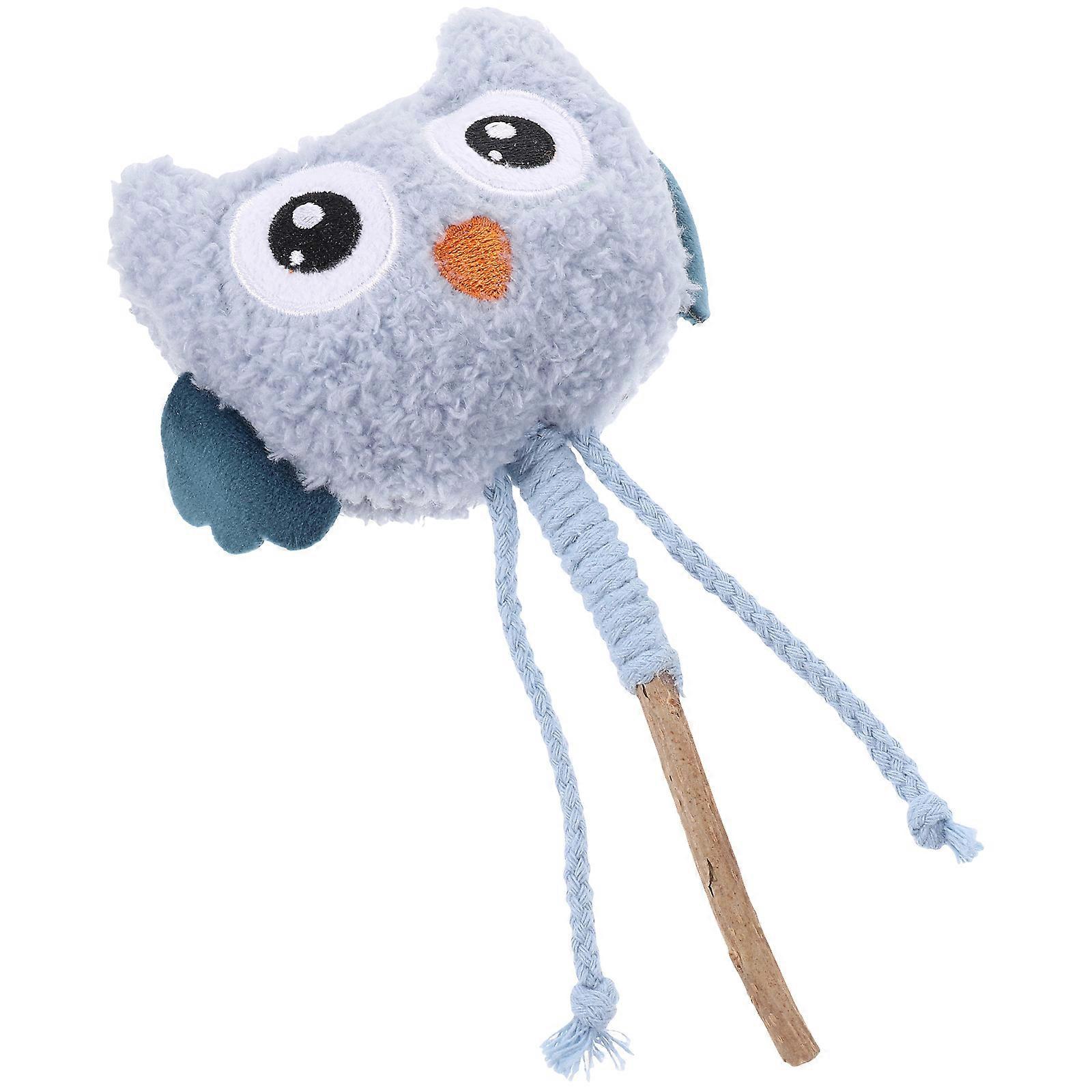 Cat Silvervine Stick Plush Chewing Toy for Pet Cat Chase Daily Use 1Set