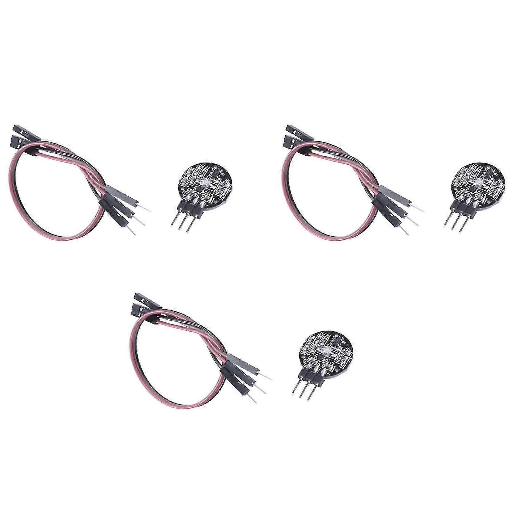 3X Pulse Sensor Heart Rate Sensor Heart Beat PulseSensor for ,Black&Red