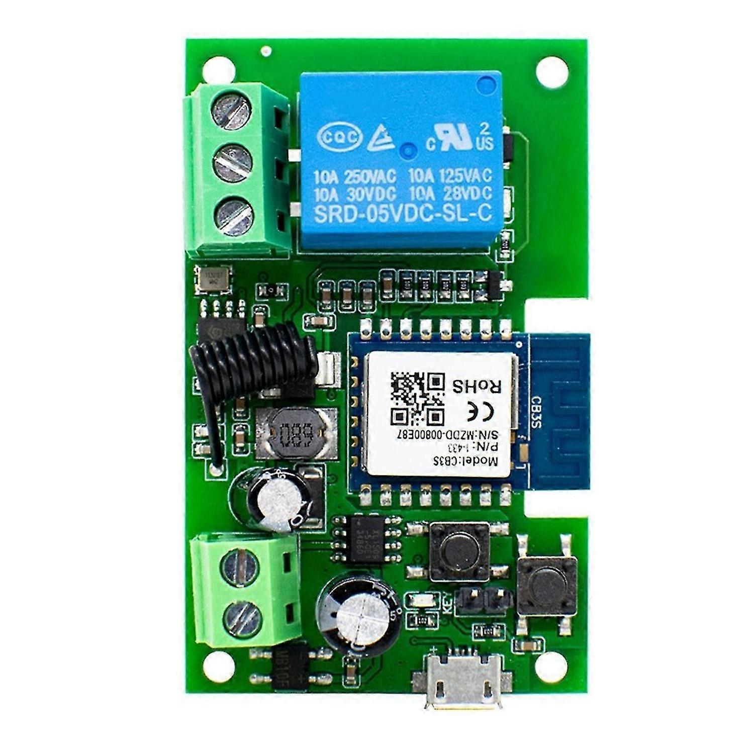Wifi Smart 7-32V 10A Relais-Controller 433RF Tor Garagenöffner Smart Life Tuya APP Self-Locki