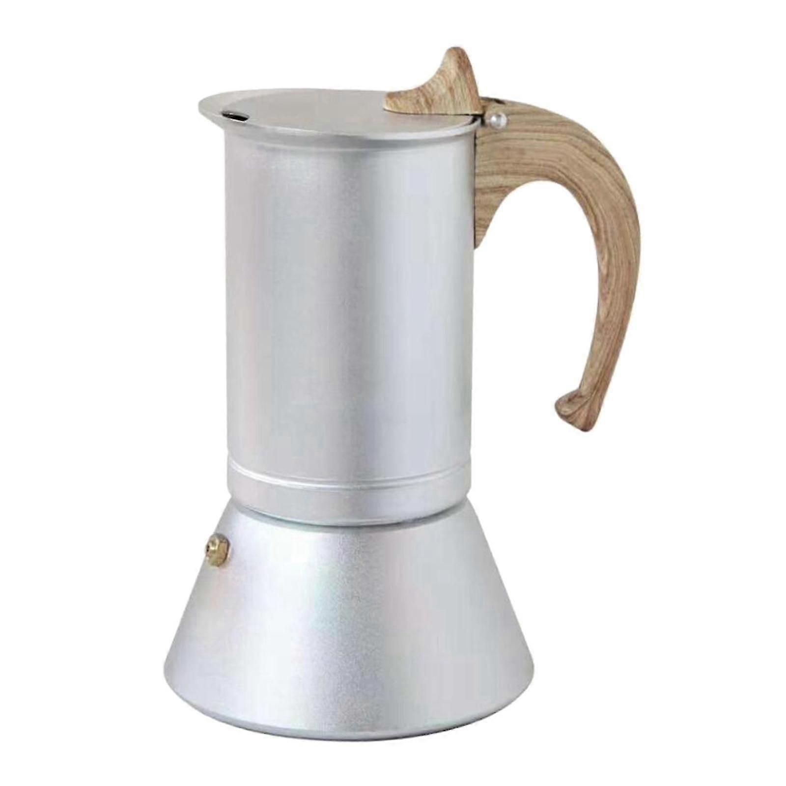 Aluminum Stovetop Espresso Coffee Maker Pot Stainless Steel Base for Home