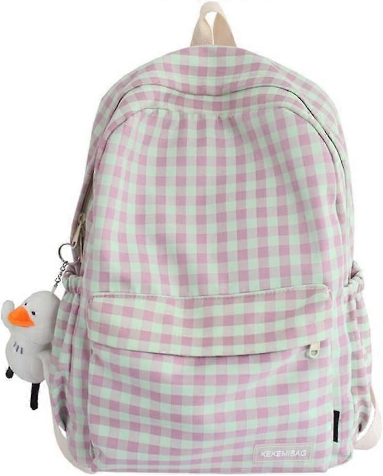 Backpack Light  Large Capacity  School Supplies Daypack (Pink)