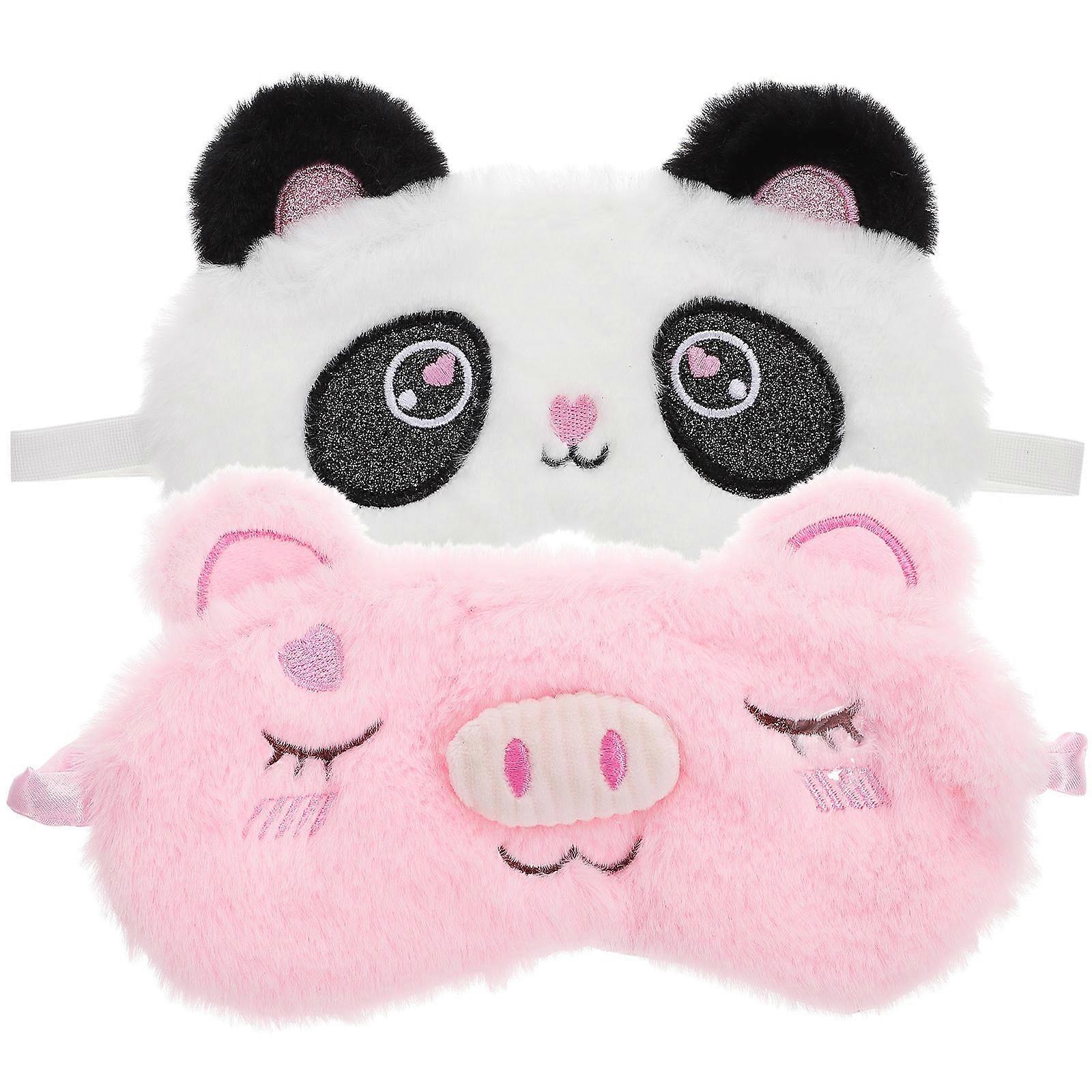 Sleeping Mask Children Adorable Design Cartoon Eye Masks For Kids Room 2Pcs