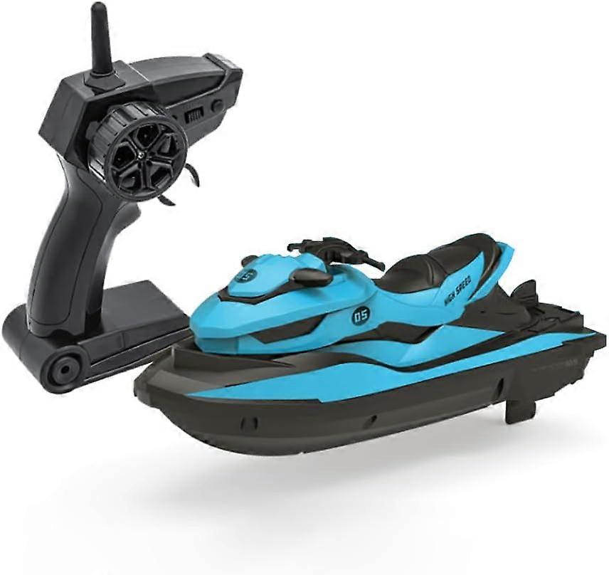 2.4 GHz Remote Control Jet Ski, High Speed RC Motorboat Water Toy Dual Propellers Motorboat Model Toy 2 Speed Levels