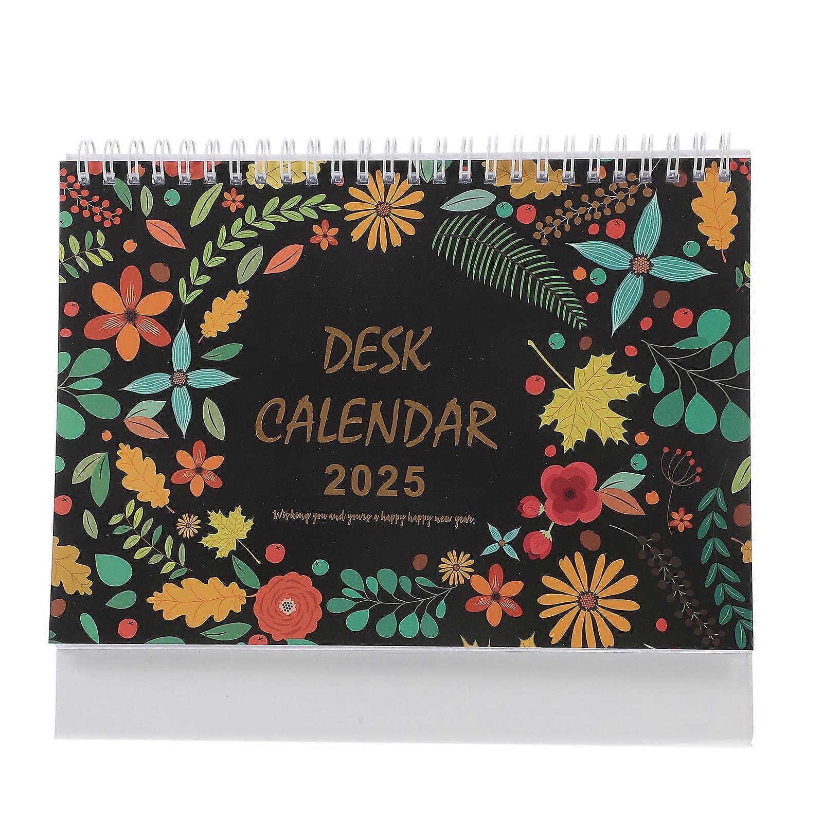 Desk Calander Desktop Calendar Spiral Binding Multi Color 23.00X19.00X8.00CM Scheduling Note-Taking 1Pack