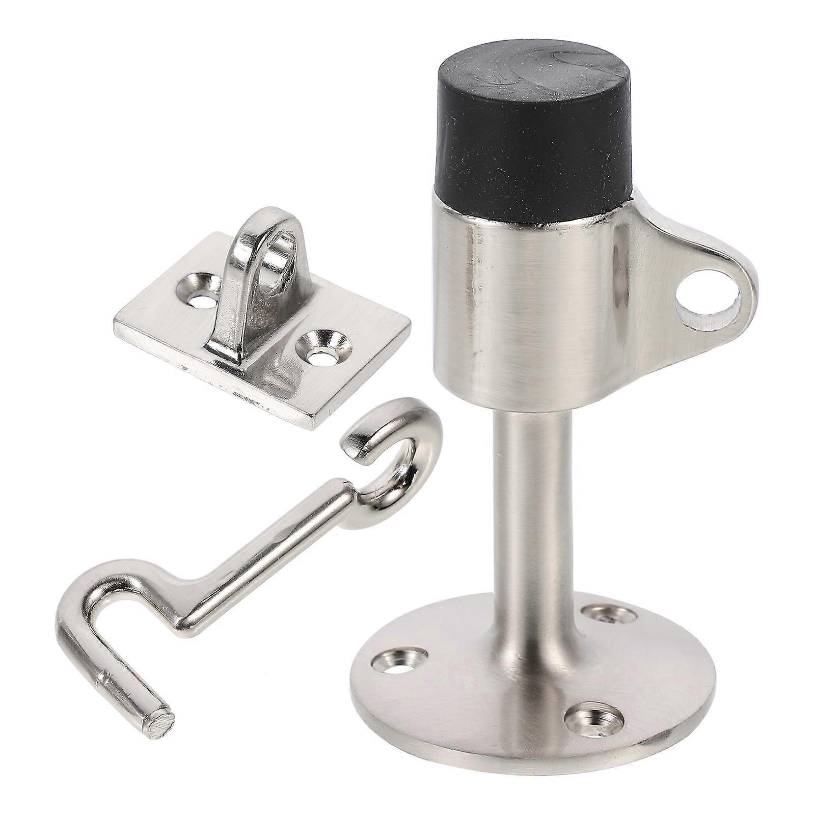 Zinc Alloy Door Stopper for Home Use Silver Color Ensures Safety and Durability 1pc