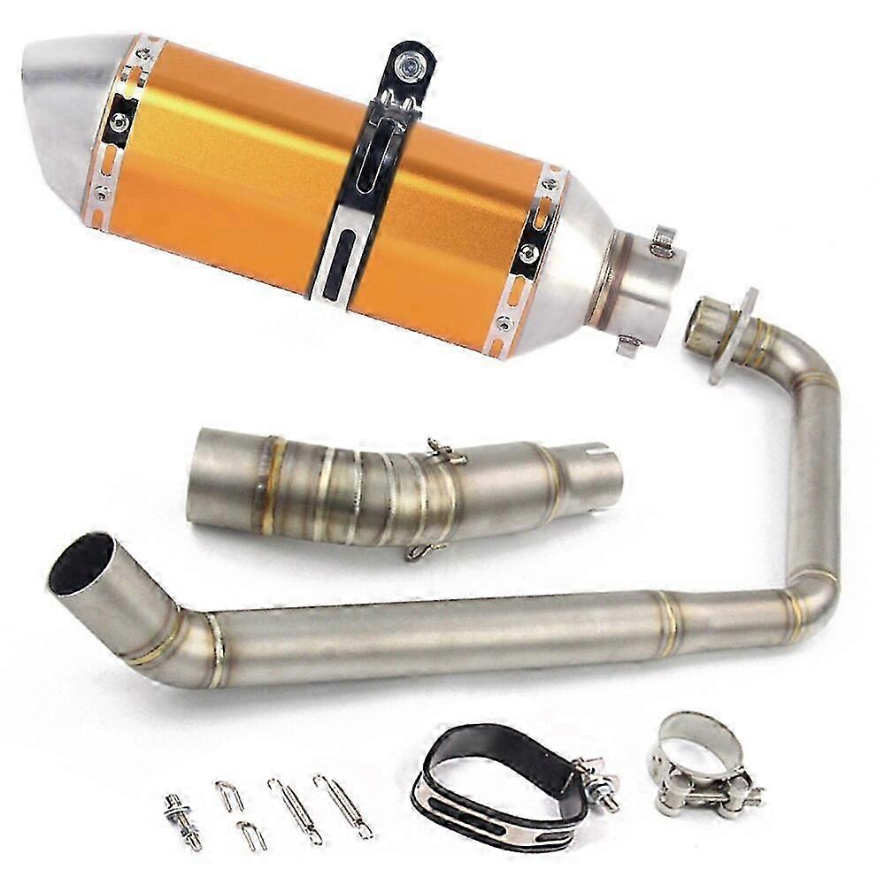 نظام العادم الكامل للدراجات النارية المتوافقة مع كاتم الصوت العادم الأمامي الأنبوب الأوسط