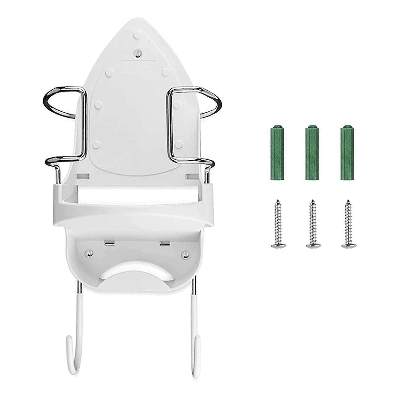 Ironing board stands, hangers, wall mounts, holders, storage organizer, white.
