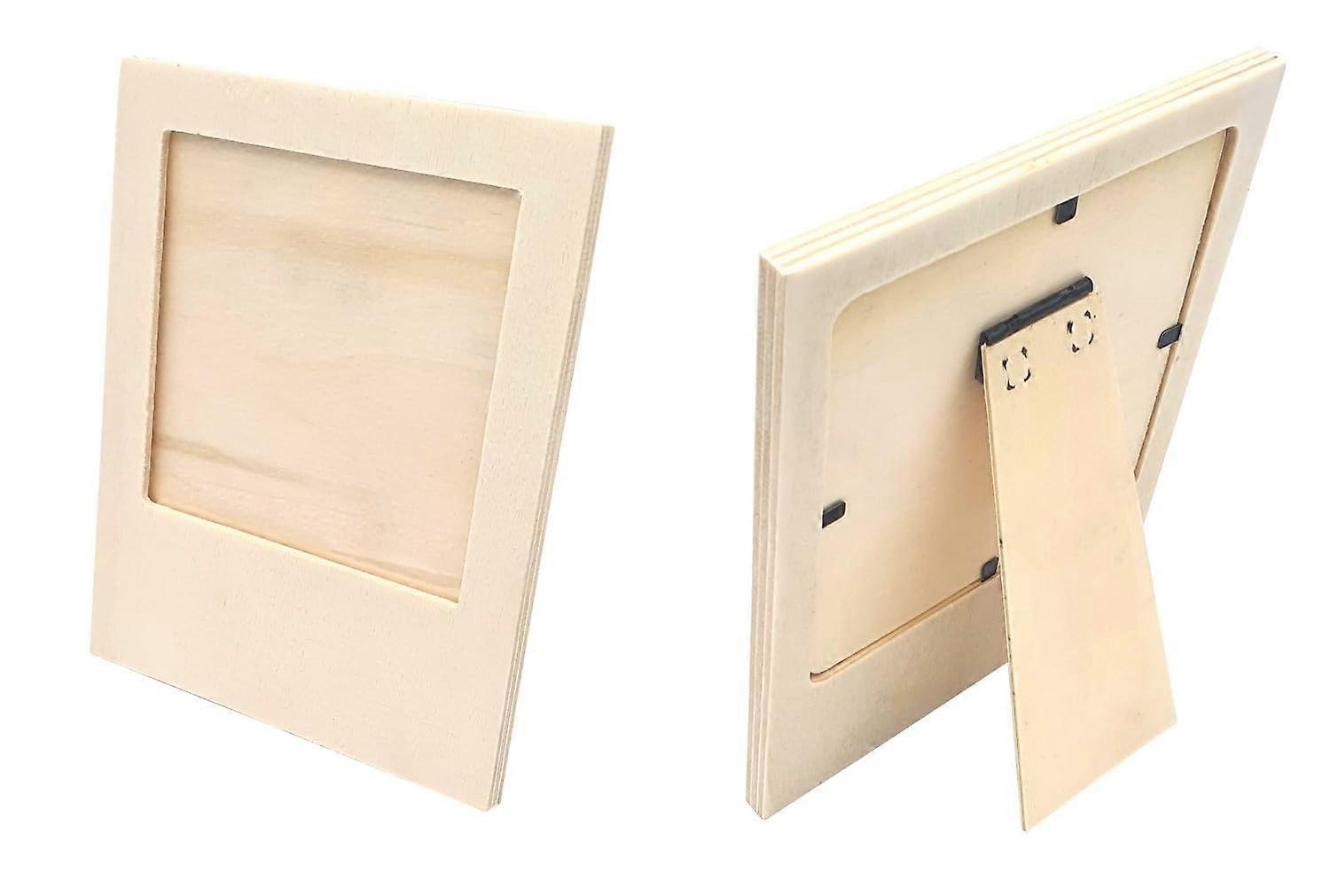 Wooden Polaroid Photo Frame 12 x 15 cm - Durable PE Material, Stylish Design for Home Decor