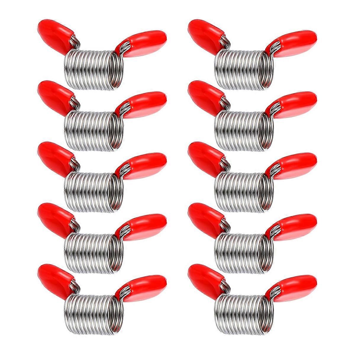 Jewelry Making Bead Stoppers 10 Pieces Bead Clips with Red Handles Spring Bead Clips Prevent Beads