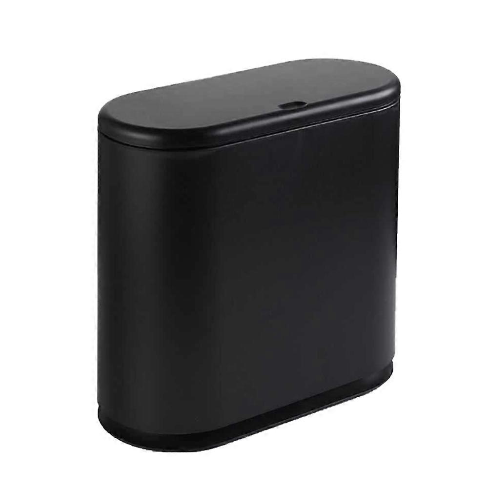 Convenient Press Top Lid Trash Can, Space Saving Design For Multi-Location Usage, Polypropylene Durable Material Easy Clean Removable Bucket For