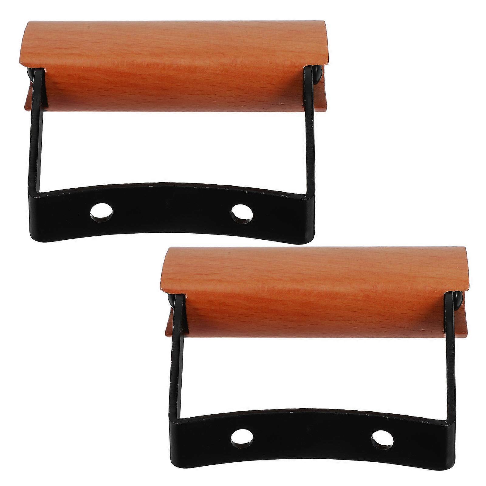 Ergonomic Design Pot Handle for Pressure Cooker Anti-Scalding Kitchen Use 9.00X6.80X6.00CM Beechwood Material 2Set