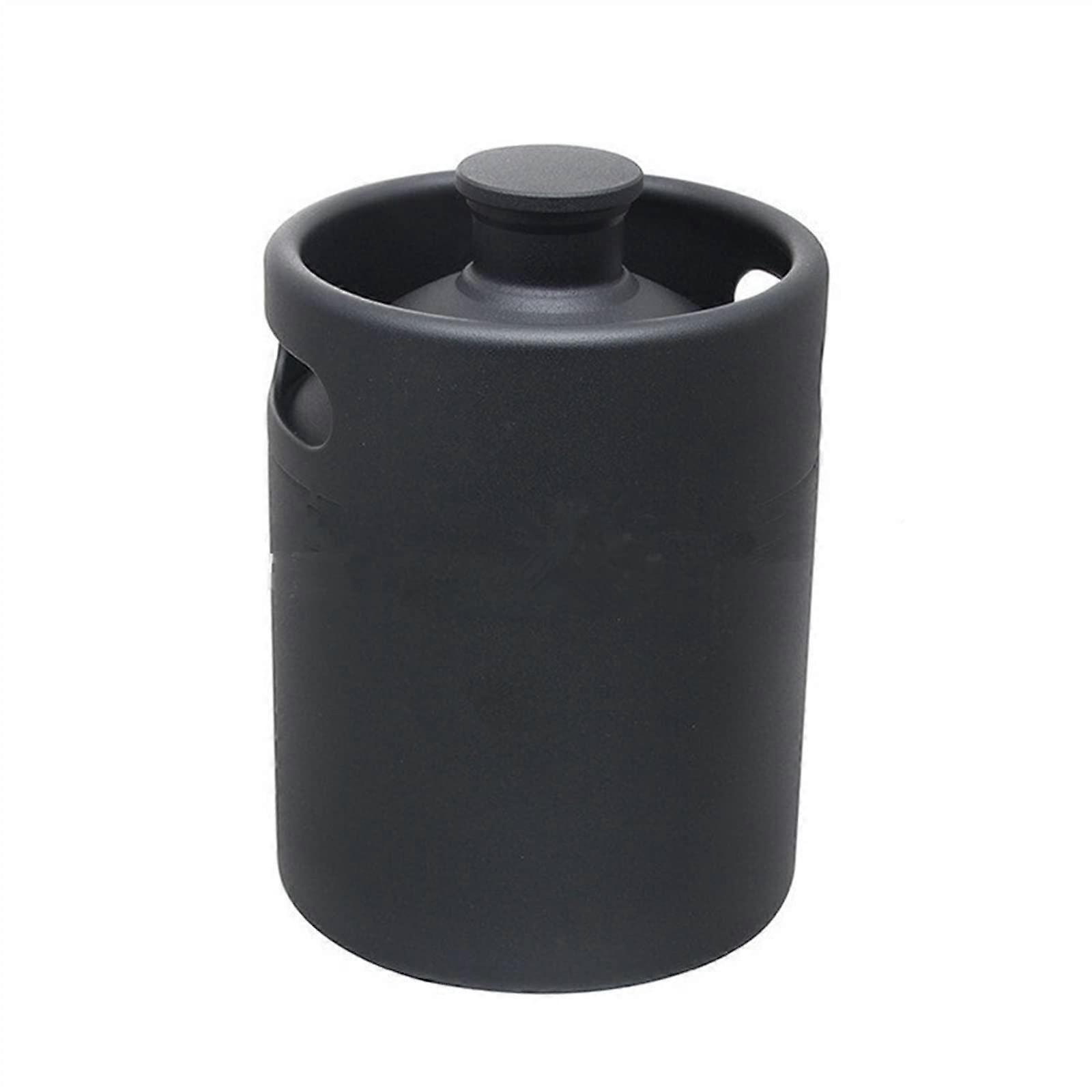 Pressure Reducer Mini Keg Beer Growler Portable Beer Bottle Home Brewing Wine Bar Accessories Tool Home Brewing System (5L Black)
