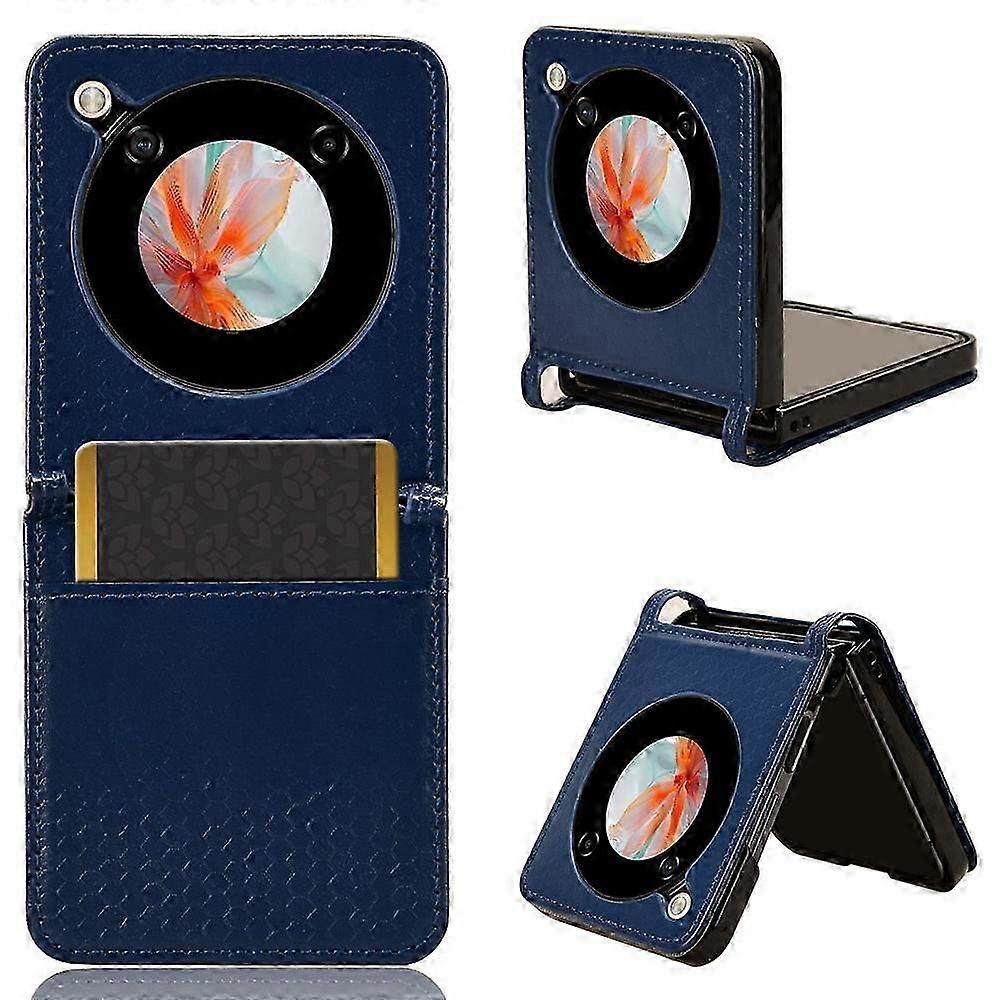 Leather Flip Case with Dot Pattern for Compatible Brand Phone, Includes Card Holder