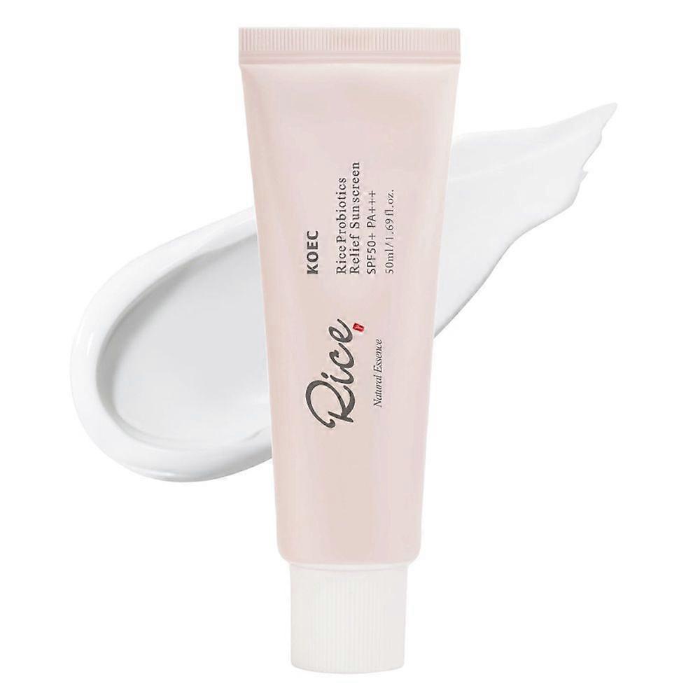 Rice Sunscreen SPF 50+, Relief Sun Rice + Probiotics SPF 50 + Sun Cream, Moisturizing Organic Suncream Factor 50 for Face Body, Refreshing, Lightweigh
