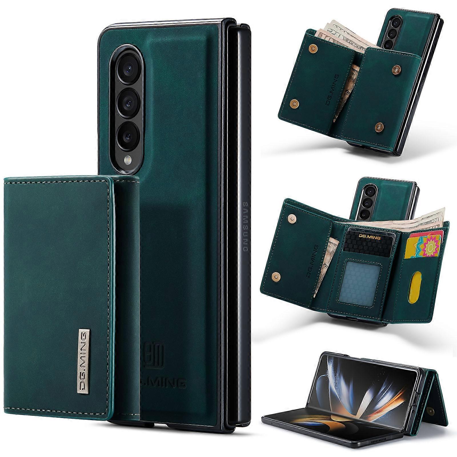 For Samsung Galaxy Z Fold4 DG.MING M1 Series 3-Fold Multi Card Wallet Phone Case