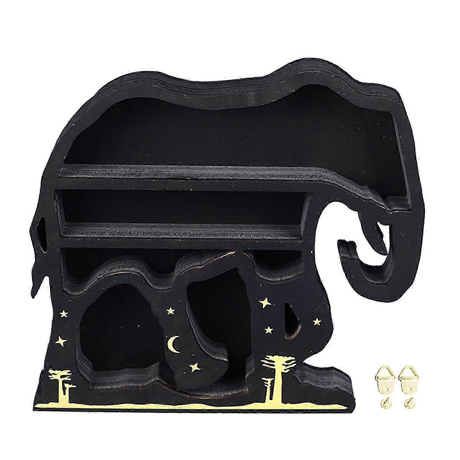 Rustic Decorative Animal Shape Wooden Rock Display Shelf for Oils and Plants Storage