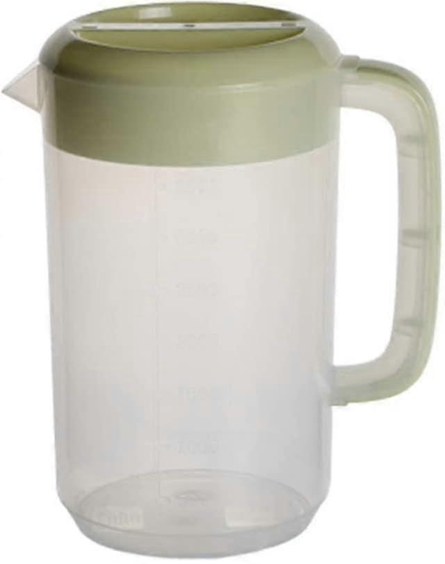 Large Plastic Pitcher With Lid 2500ml for Mixed Drinks, Water Jug for Hot and Cold Beverages