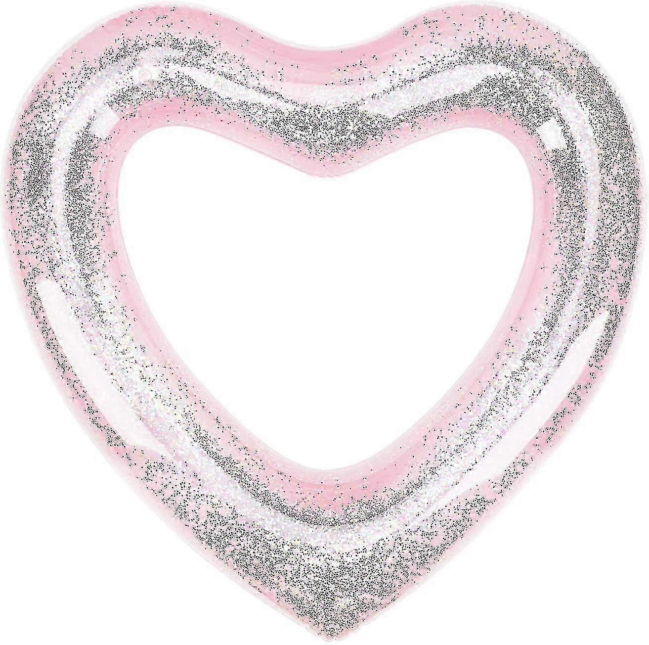 Uppblåsbara badringar, 120cm hjärtformad pool float solstolar Rör för pool