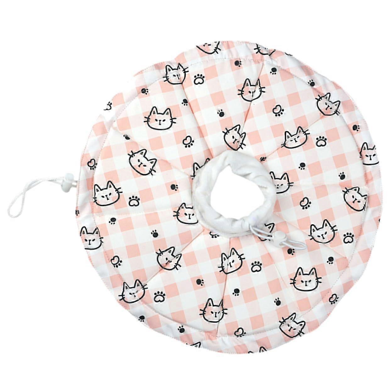 Waterproof Adjustable Cat Recovery Collar For Post-Surgery Prevents Licking And Scratching - Soft Nylon