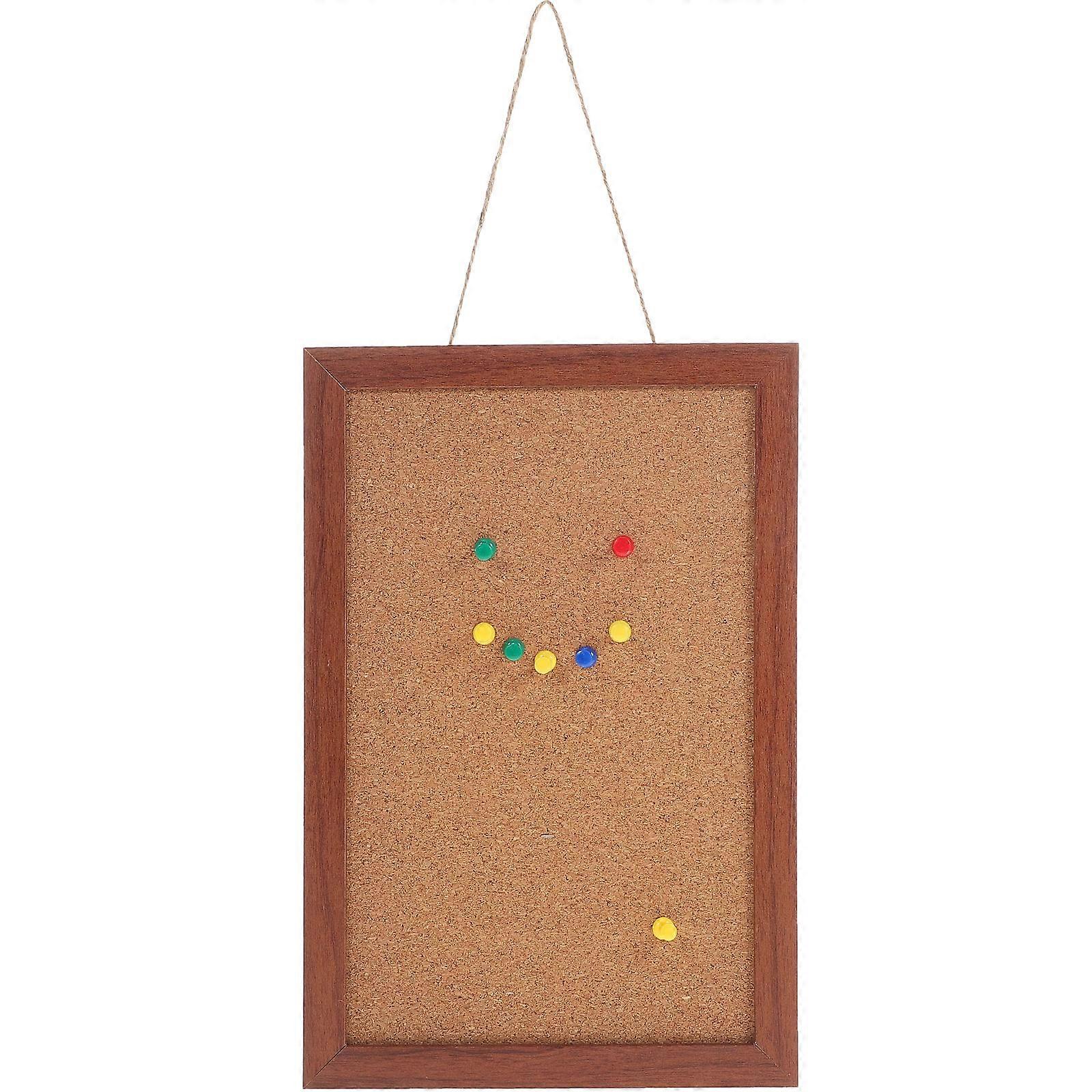 Wooden Cork Bulletin Board for Home Office – Easy Mount, Smooth Writing Surface, Multi Use Design for Classrooms and Meeting Rooms