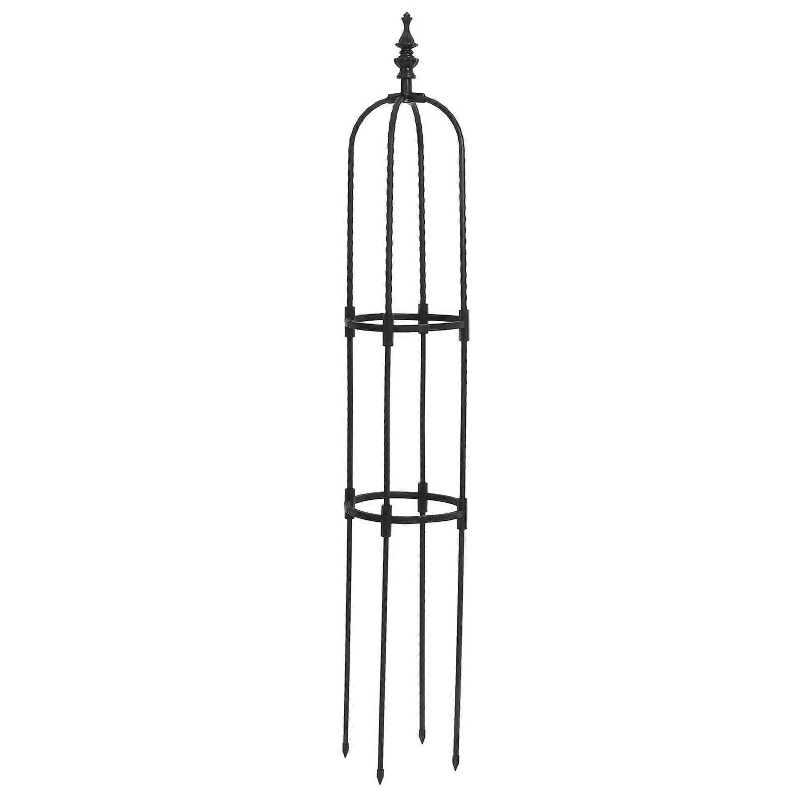 Heavy Duty Metal Trellis for Plants – Tall Climbing Support Obelisk Base, Easy Assembly and Elegant Design for Vines, Roses and Potted Flowers