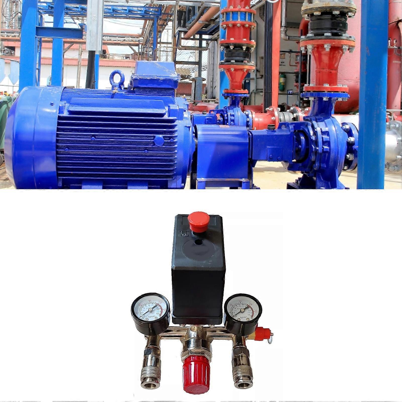 Luftkompressor-Druckschalter mit Doppelmanometer-Pumpendruckregelventil Baugruppe 380V