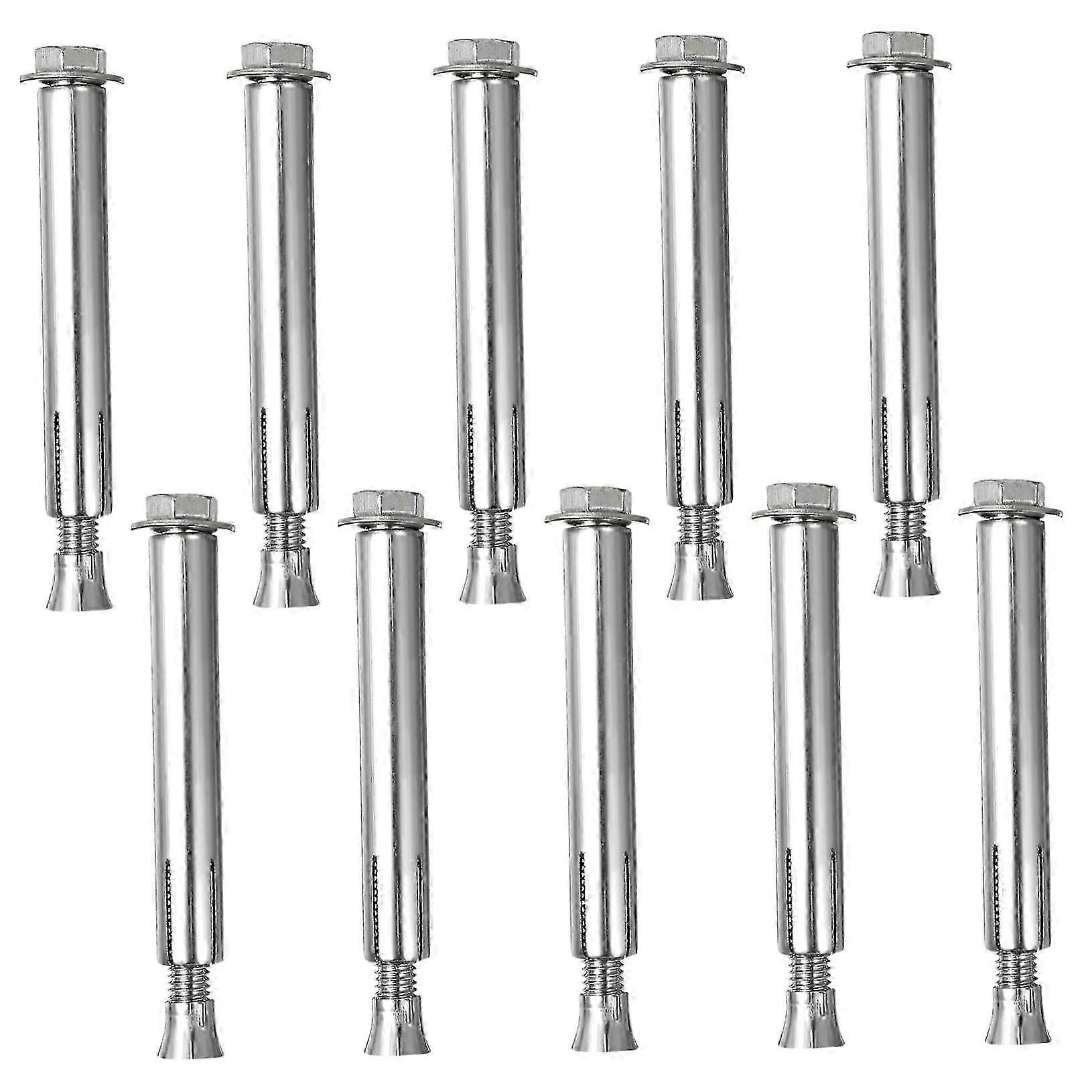 Expansion Bolts for Easy Mounting on Concrete or Asphalt - 10 Pack Anchor Screws Suitable for Various Applications