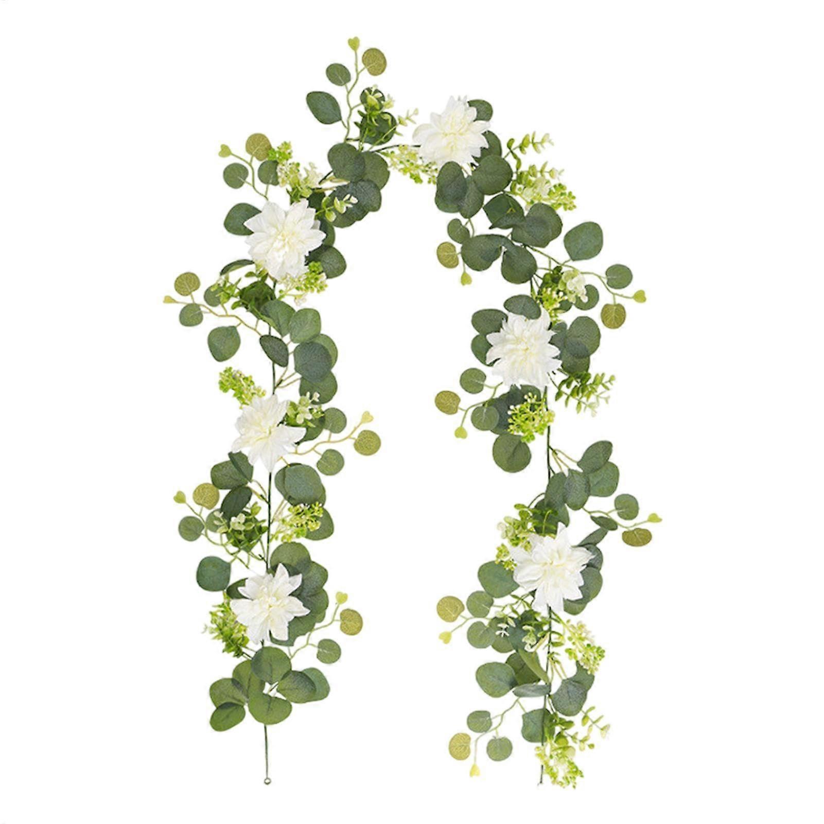 Artificial eucalyptus garland, flower garland, table wreath, 1.8m eucalyptus garland, floral backdrop