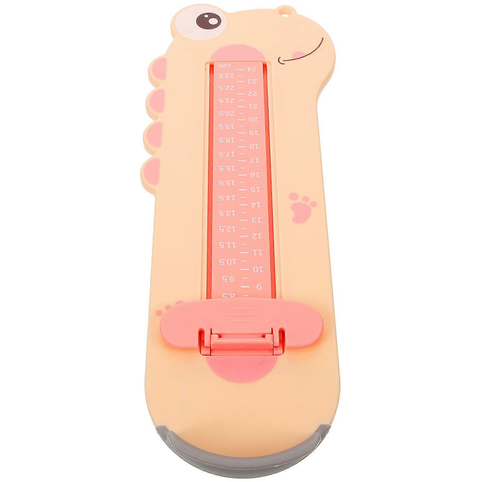Kids Foot Measurer Shoe Sizer Tool Toddler Home Use Dinosaur Shape Pink 1Pcs