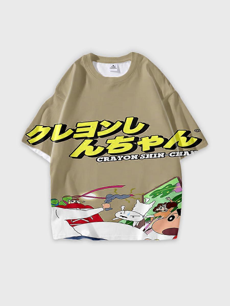 T-shirt round neck Pattern loose short sleeve JW326