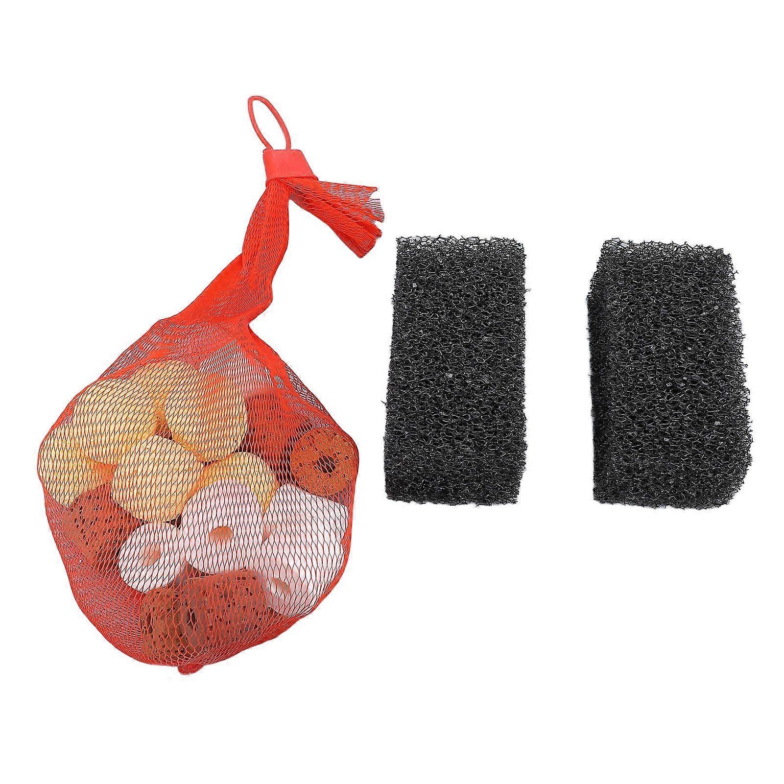 Aquarium Fitler Media Mixing Bio Balls Filter Media Pond Bio Filter Media with Mesh Bag Filter Pads for Fish Tanks Aquariums YMHC