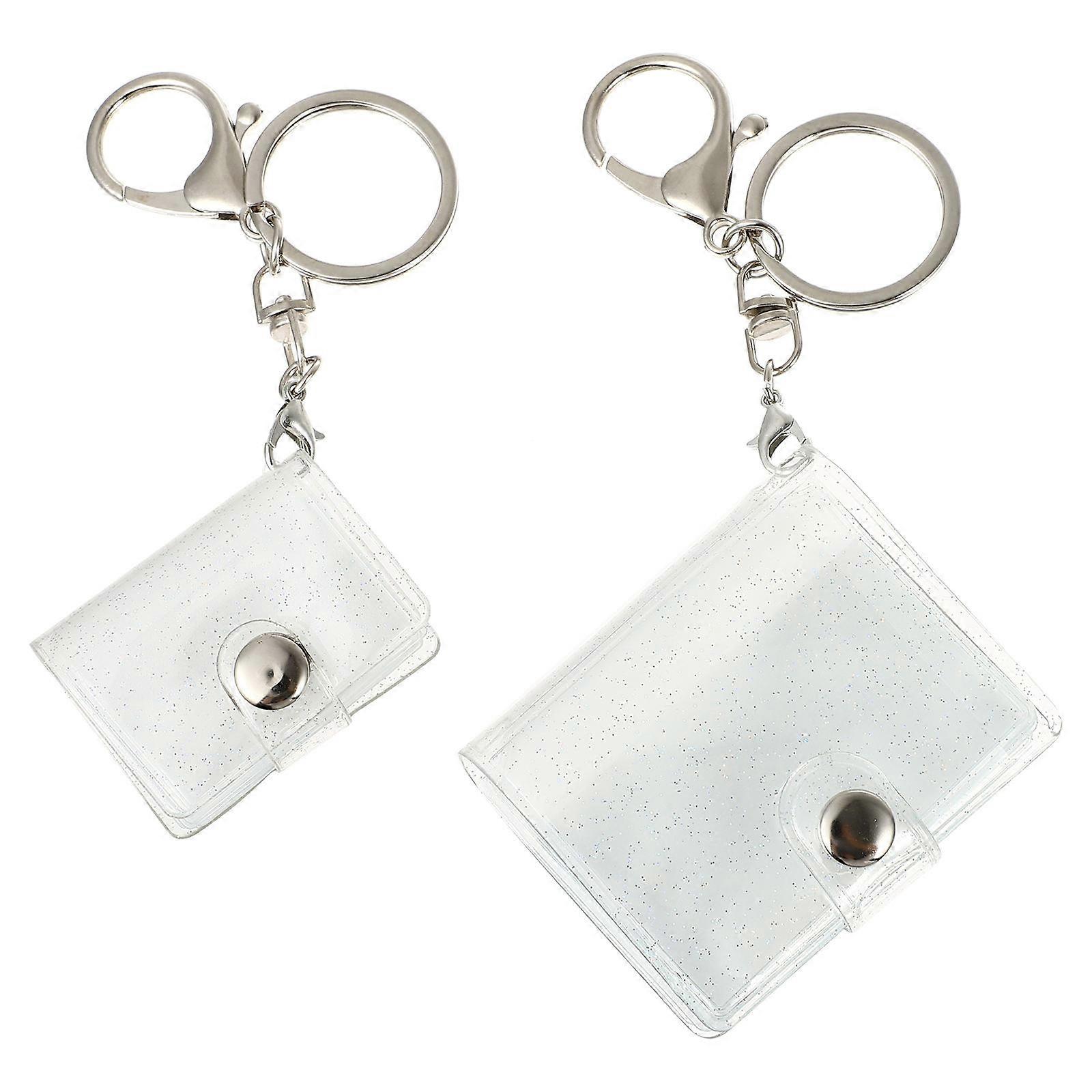 It sounds like you're describing a product listing for **mini photo album keychains**. These are small, portable keychains that also function as tiny