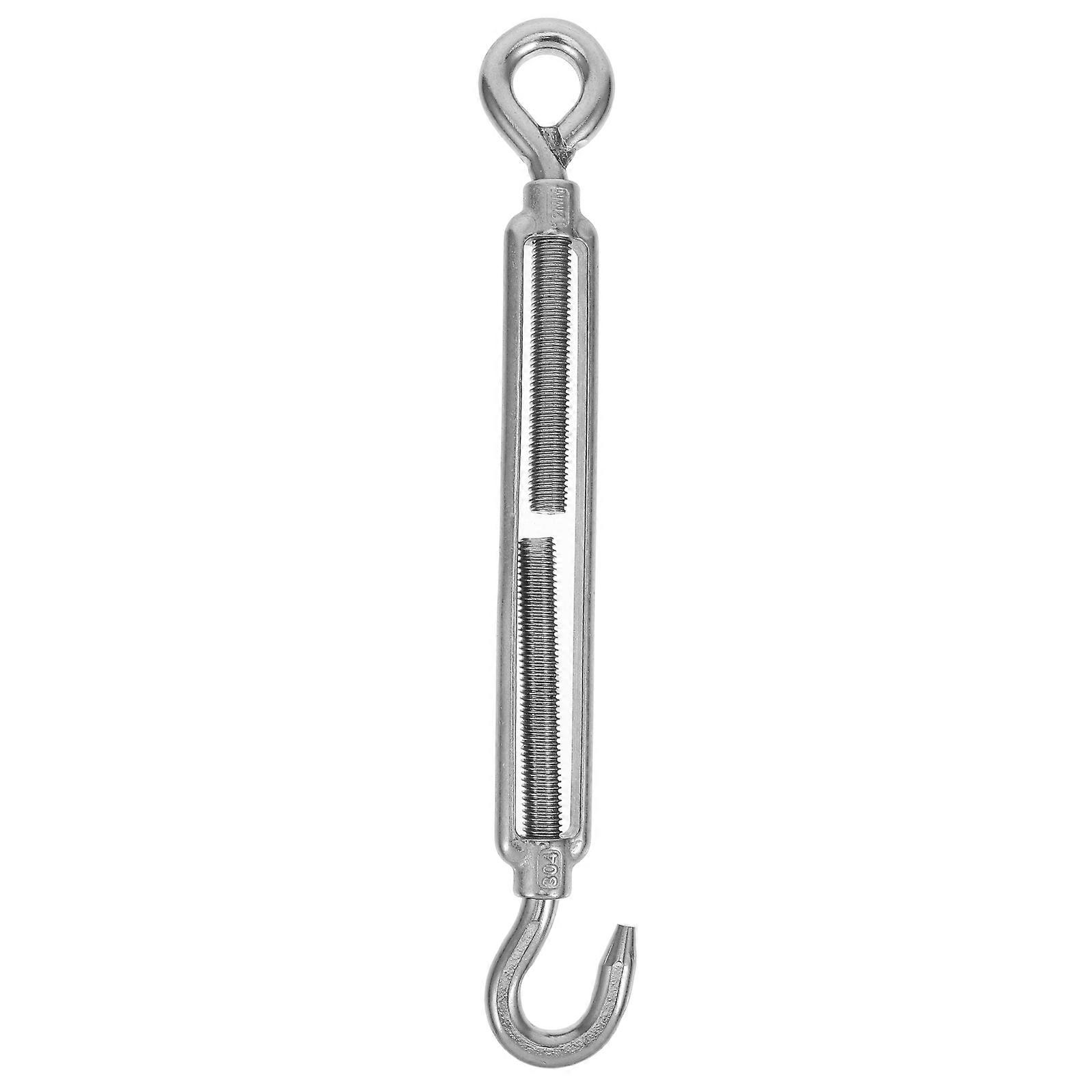 Stainless Steel Turnbuckles For Rigging Wire Rope Cable Tightening Marine Applications 30X4.4X1.8CM Silver Open Body 1Set
