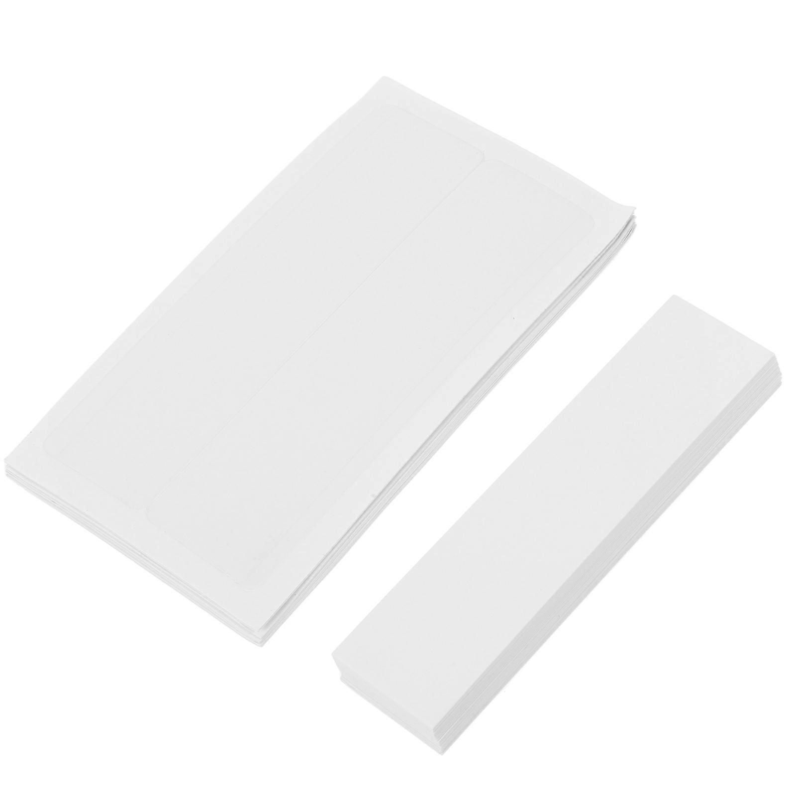 Adhesive Label Pockets Plastic Card Sleeves Office Use Rectangular Top Opening Design Document Identification 50Pcs