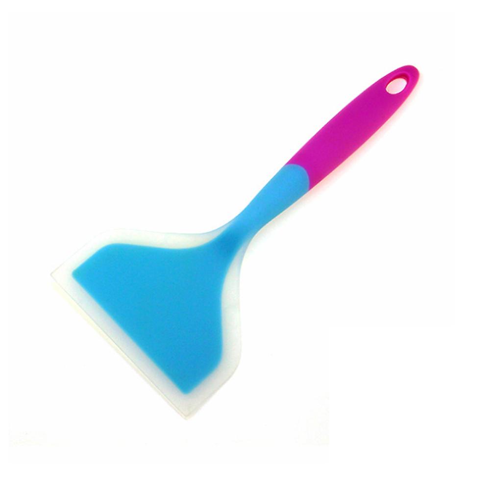 Non-Stick Spatula Flexible Silicone Turner Wide Mouth Random Color For Baking Home Cooks Ergonomically Designed Handles 2Pack