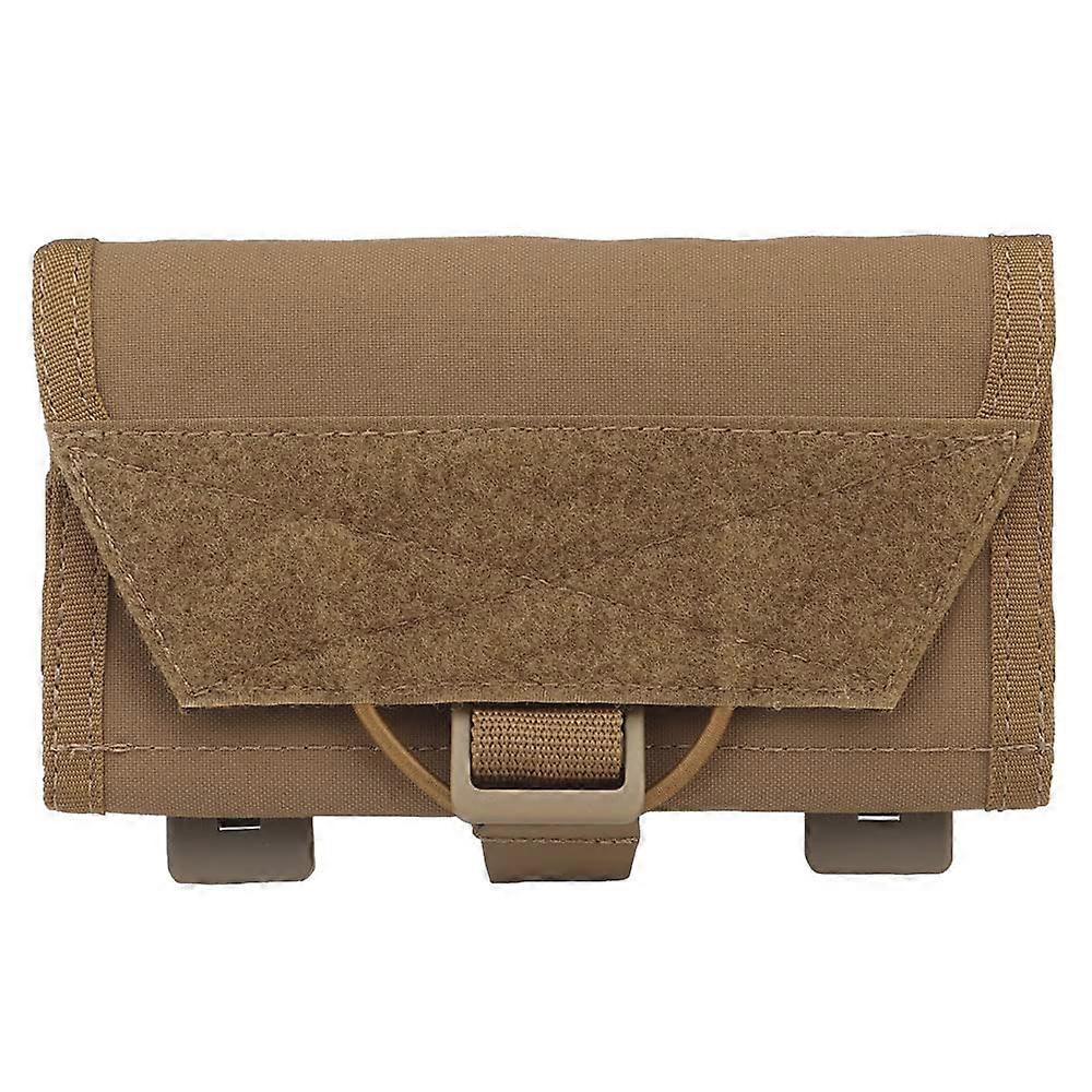 Tactical Molle Quick Release Cell Phone Case Small EDC Pouch For MOLLE Vest Brown