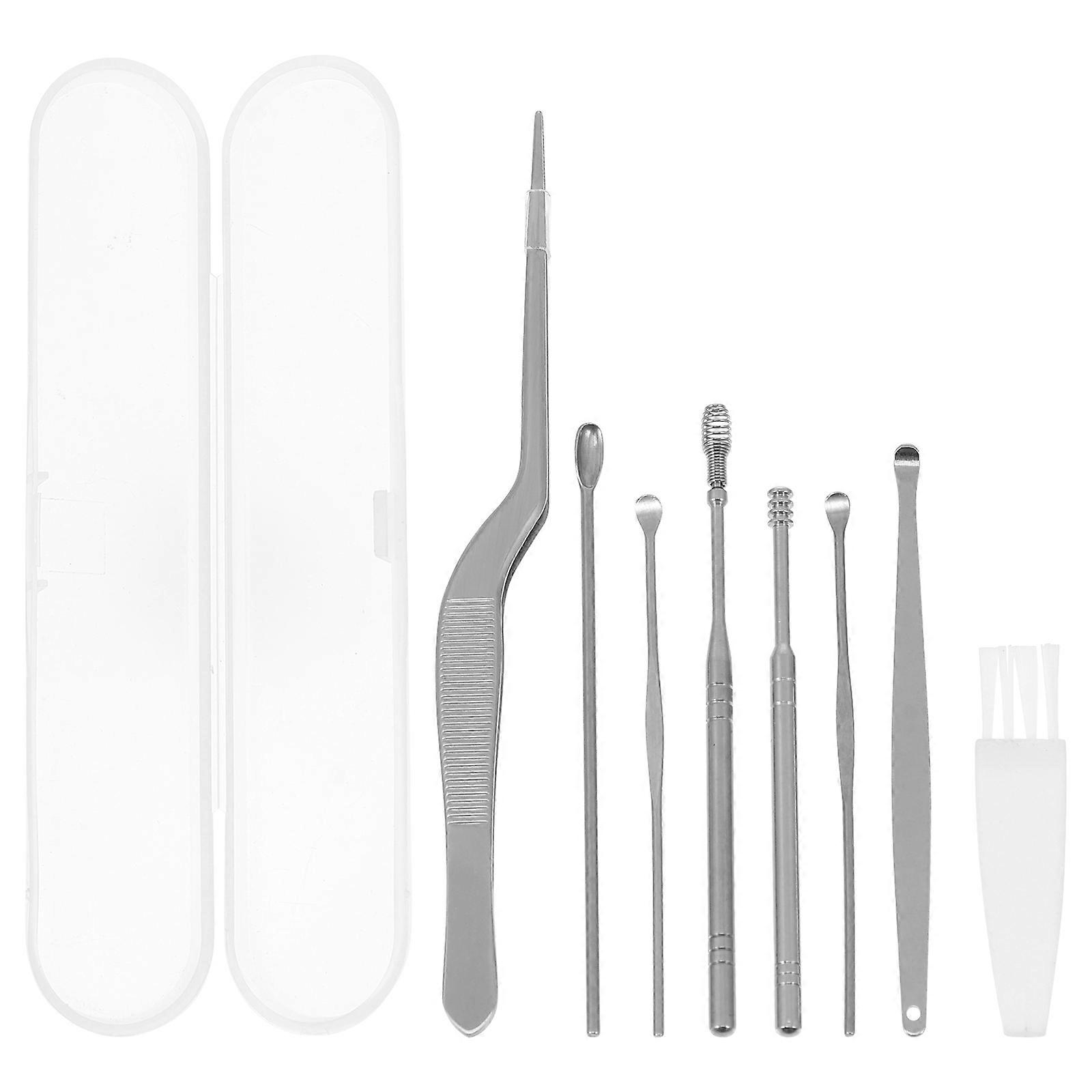 Practical Ear Pick Tool for Home Use Stainless Steel Comfortable to Use 8 Pieces Set