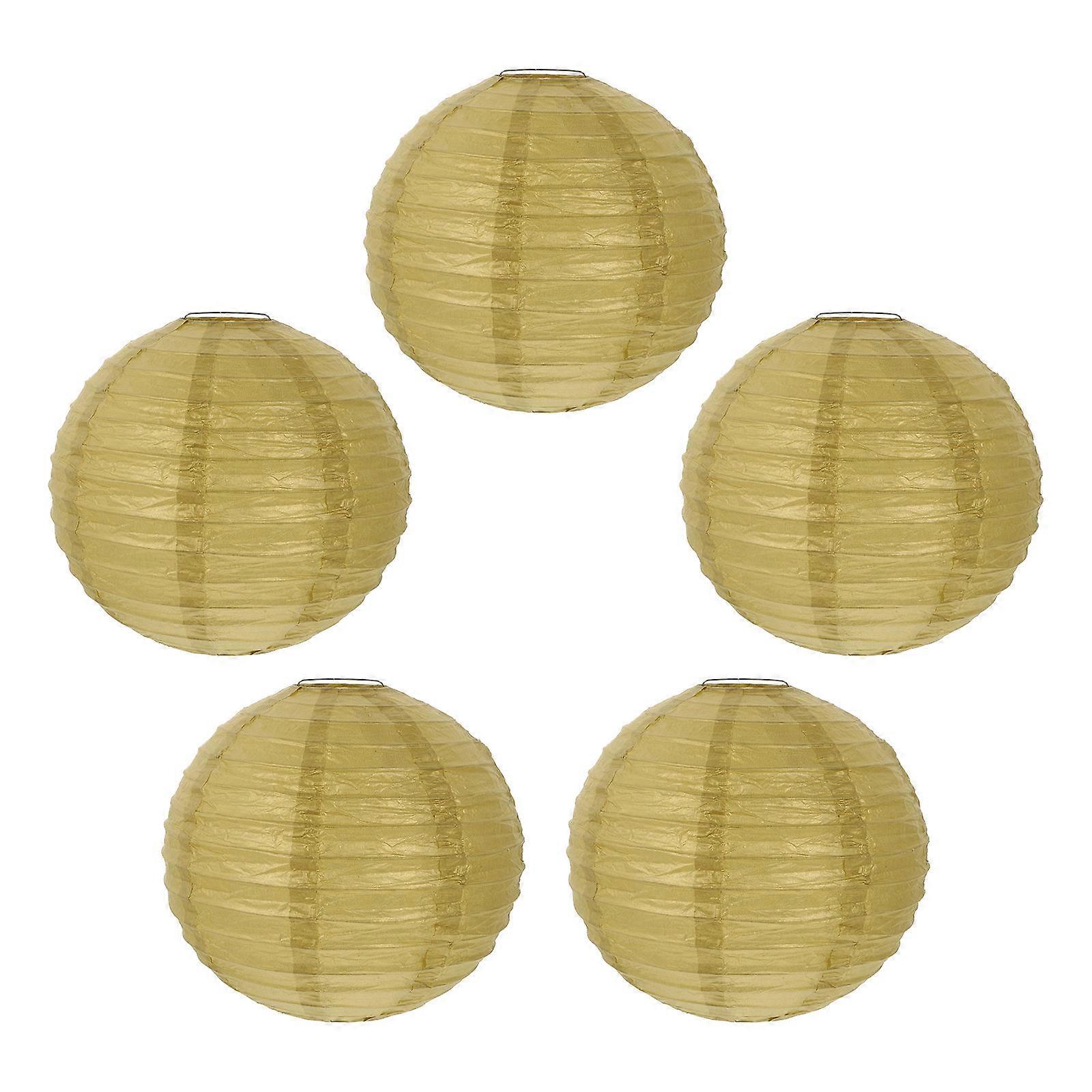 Golden Lanterns for Decorating Durable Props 5 Pieces