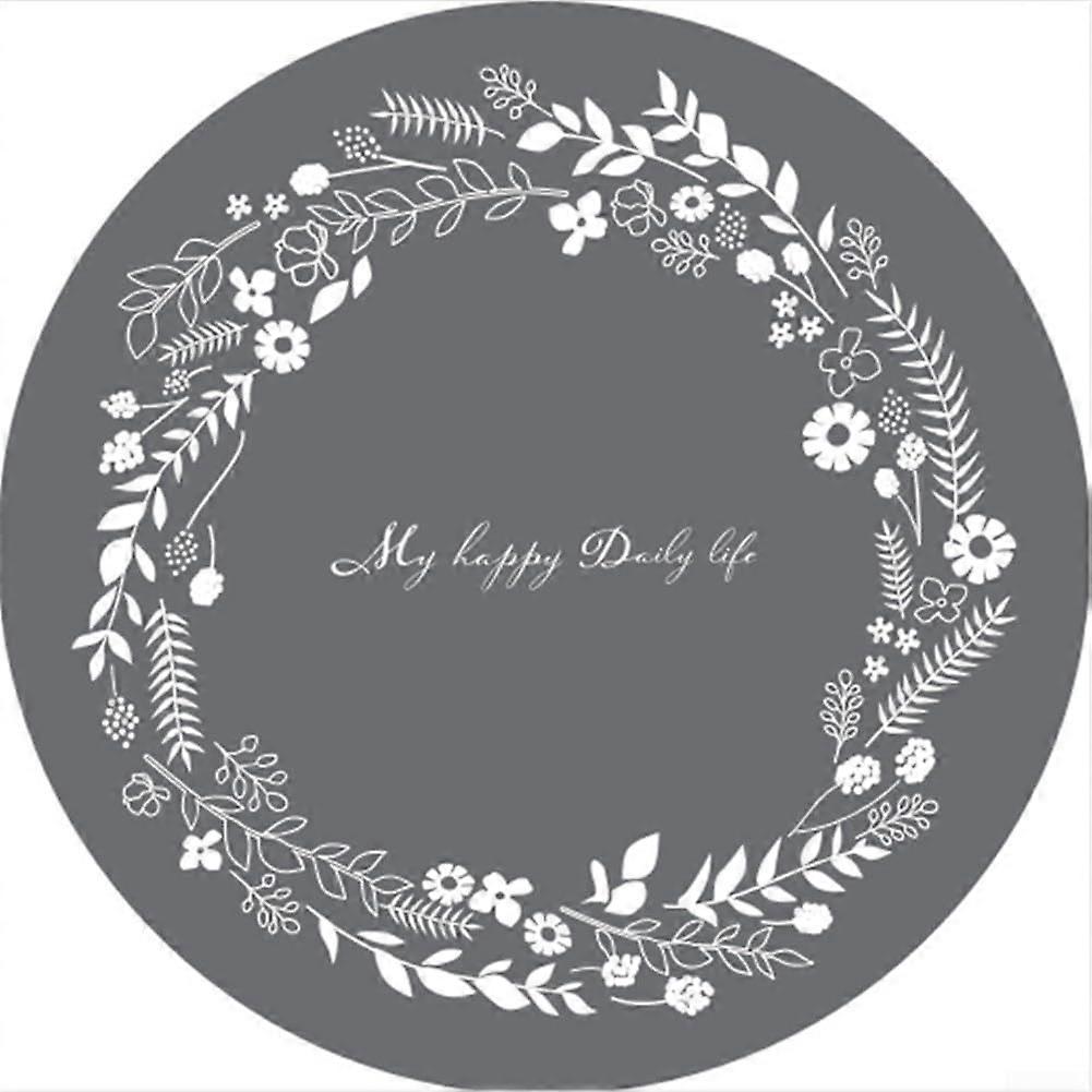 Silicone Induction Stove Pads Gray Flower Design - Scratch-Resistant, Durable, Compatible with All Induction Cooktops